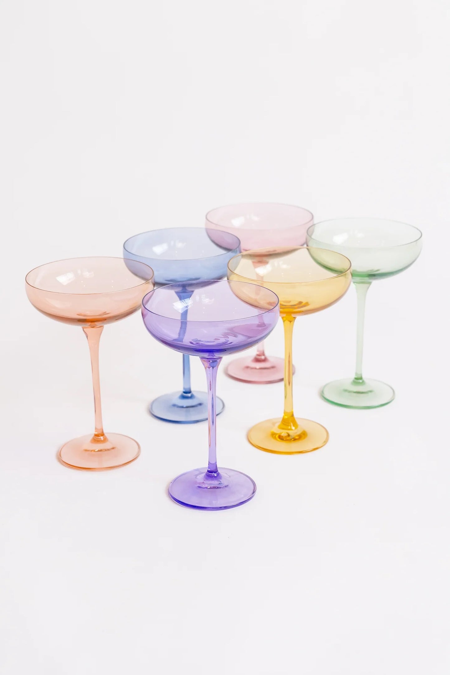 Estelle colored champagne coupe stemware (set of 6)