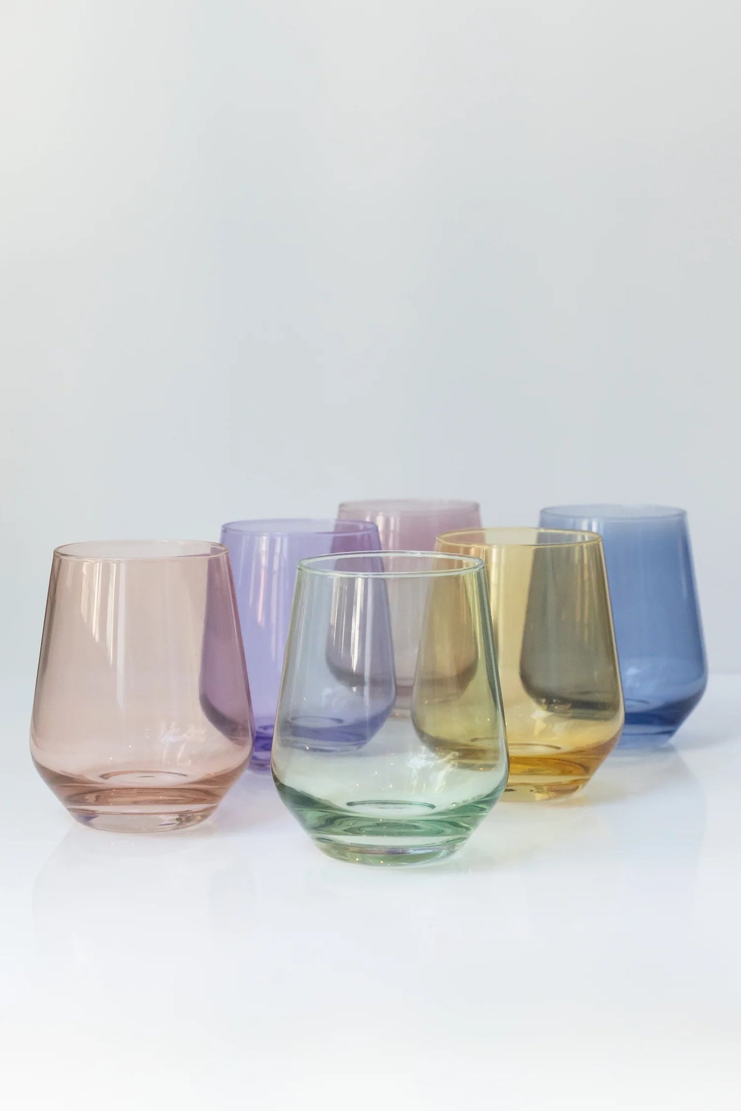 SET 6/PASTEL MIX STEMLESS WINE