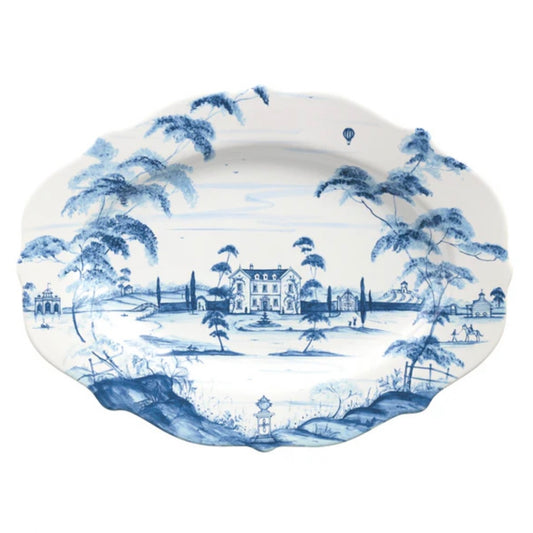 CE73/44 18.5 COUNTRY ESTATE DELFT PLATTER