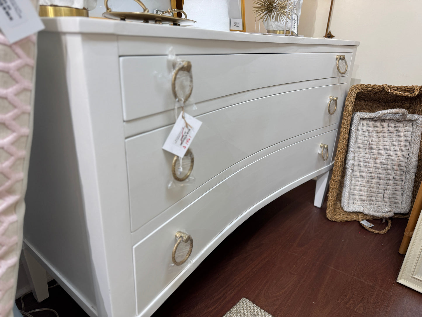 BOW 3 DRAWER CHEST IN WHITE