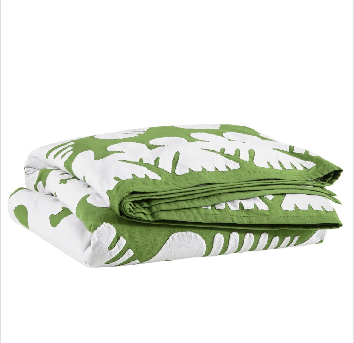 Knight Wood Cutwork Olive Coverlet