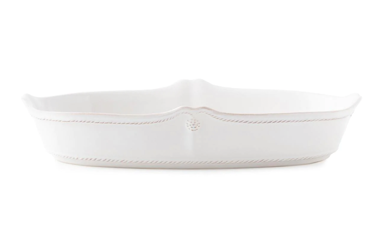 B&T Whitewash 12in Oblong Serving Dish JA69/W