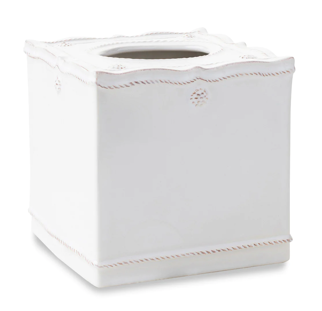 B&T Whitewash Tissue Box Cover JAV02/W