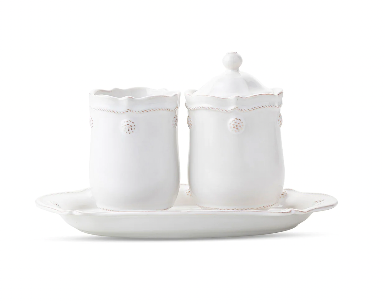 B&T Whitewash Lidded Jar JAV05/W