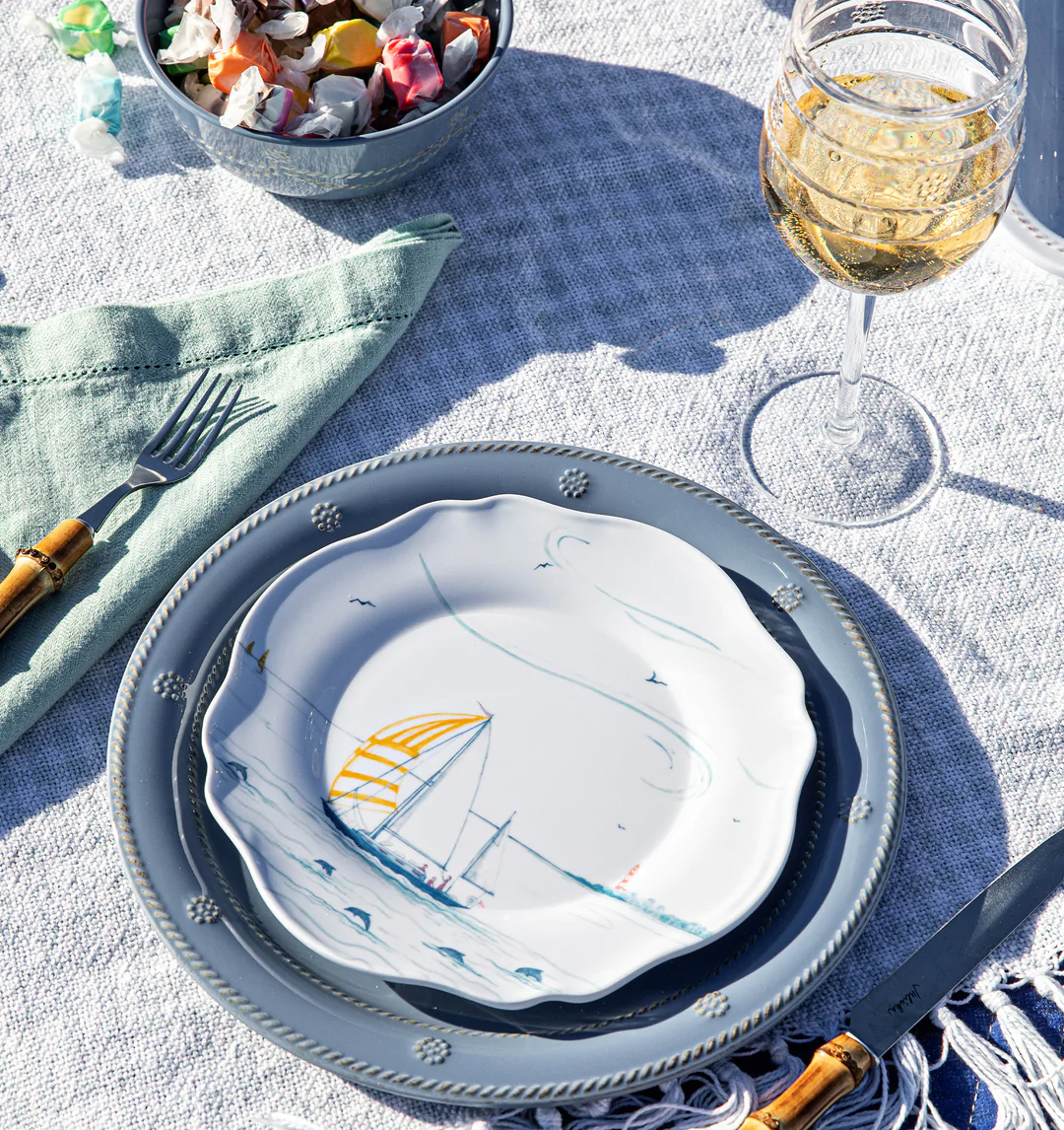 MELAMINE Chambray Dinner Plate MA01/47