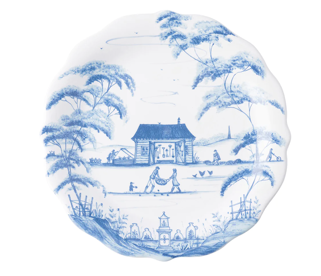 Country Estate Delft Blue Party Plates Set/4
