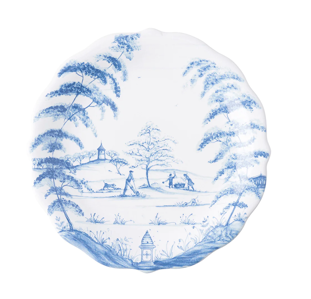 Country Estate Delft Blue Party Plates Set/4