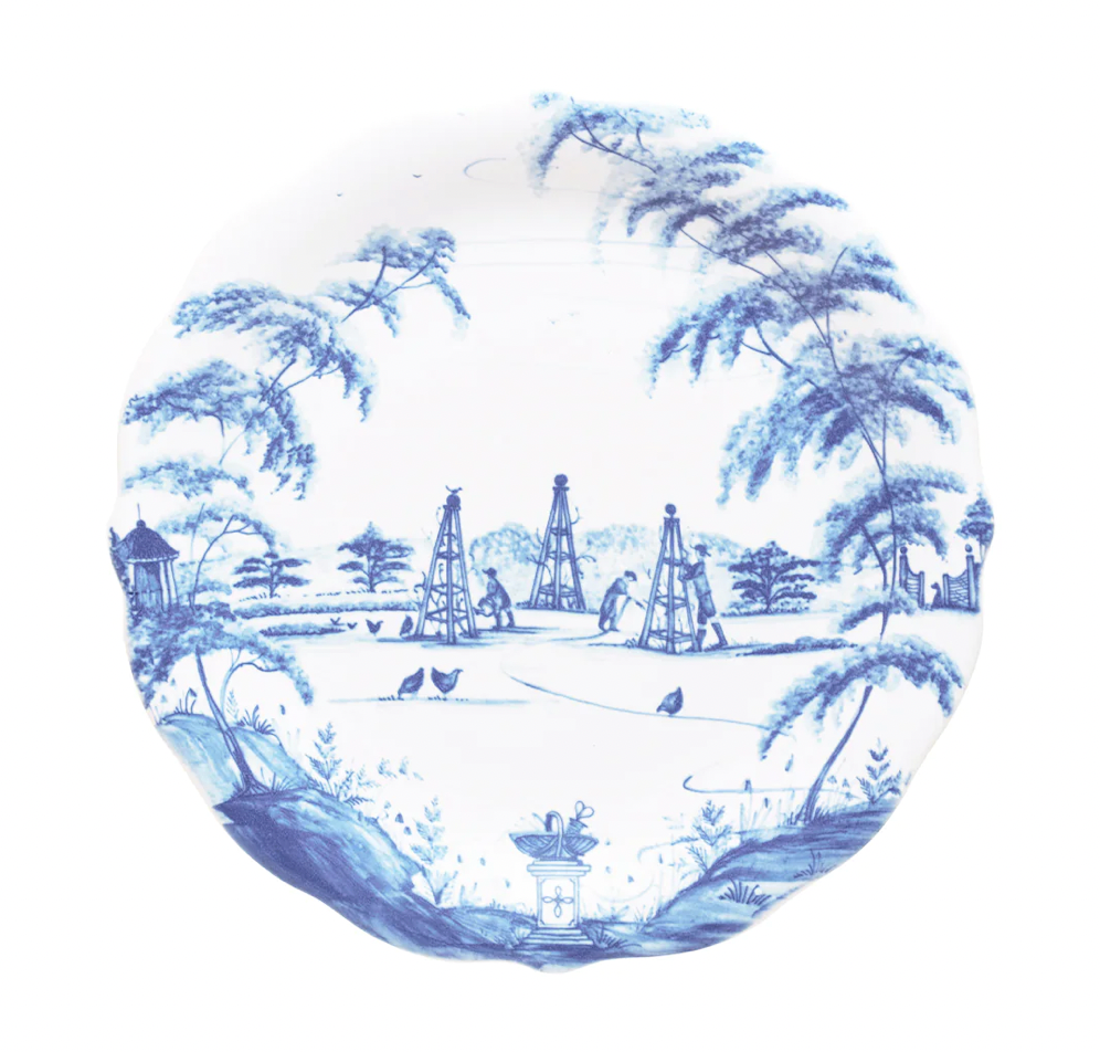 Country Estate Delft Blue Party Plates Set/4