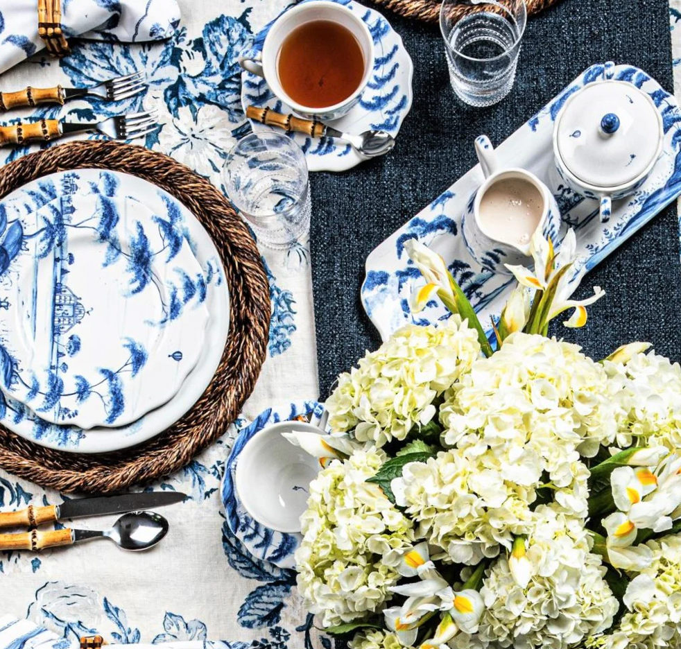 Country Estate Delft Blue Hostess Tray