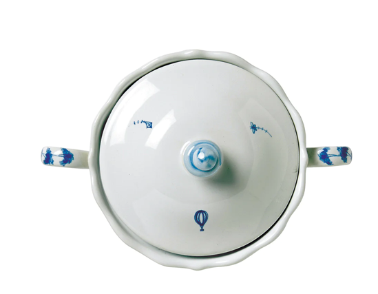 Country Estate Delft Blue Sugar Pot