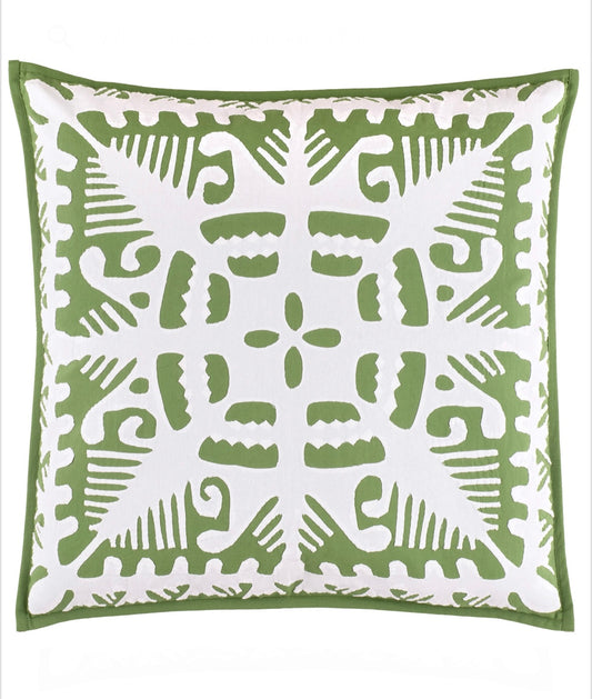 Knight Wood Cutwork Olive Sham