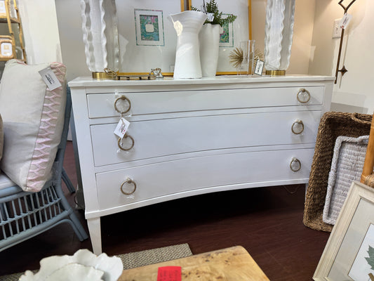 BOW 3 DRAWER CHEST IN WHITE