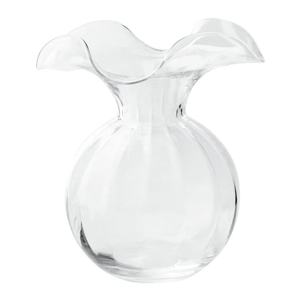 VIETRI HIBISCUS WHITE MEDIUM FLUTED VASE HBS-8582
