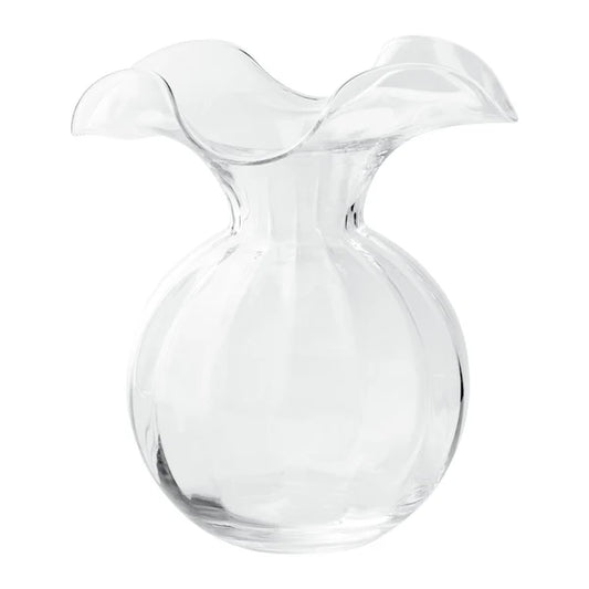 VIETRI HIBISCUS WHITE MEDIUM FLUTED VASE HBS-8582
