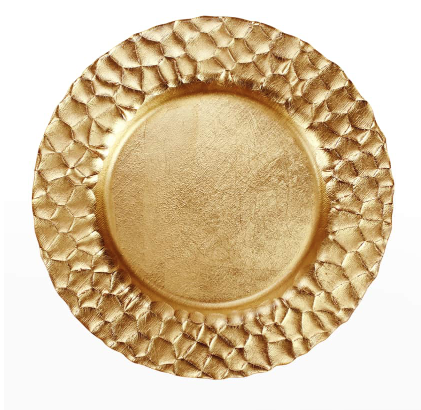 VIETRI RUFOLO GOLD HONEYCOMB CHARGER⭐️