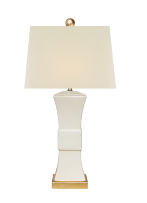 White Hexagon Vase Lamp