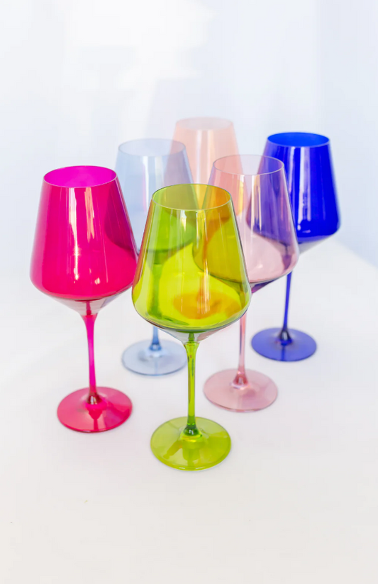 Estelle Colored Wine Stemware (Set of 6)