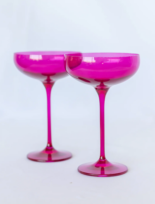 Estelle Colored Champagne Coupe Stemware (Set of 2)