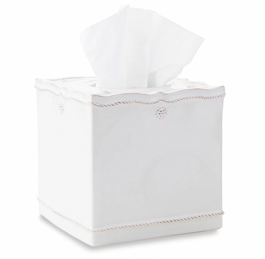 B&T Whitewash Tissue Box Cover JAV02/W